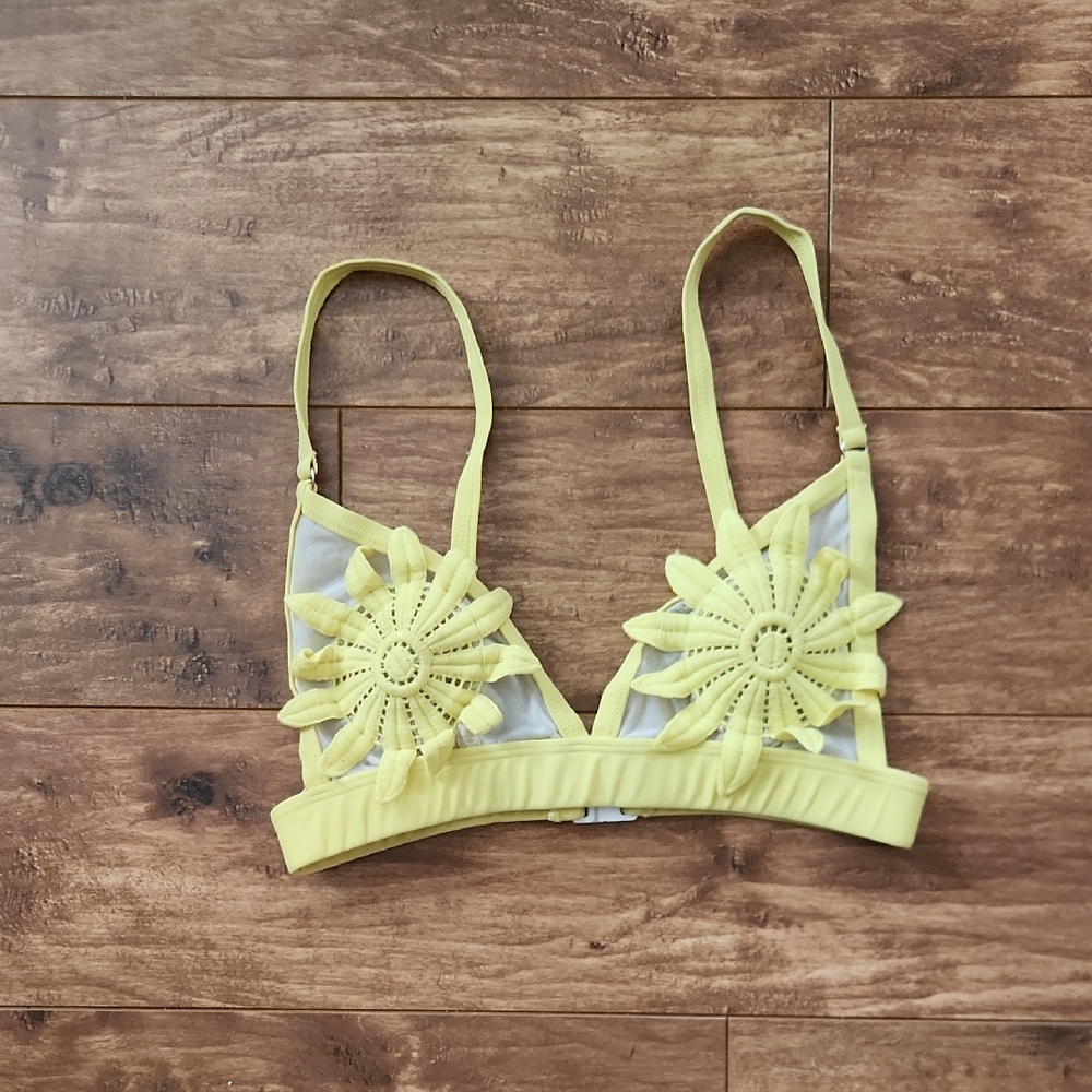 Yellow Floral Bralette